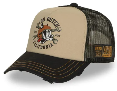 Produktbild von Von Dutch Originals Trucker Cap - CREW CATLIFORNIA Beige