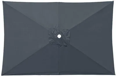 Image de Parasol d'extérieur à 6 baleines pour piscine, jardin et terrasse - 2 x 3 m - auvent de 3 m x 2 m - protection anti-UV grise pour la cour