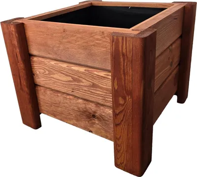 Immagine prodotto di HolzGarden Fioriera in Legno Impregnato 40x32x40 cm Colore Mogano per Giardino Balcone Esterno 23 L FLORA