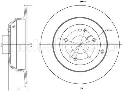 Produktbild von 2x METELLI Bremsscheibe 23-1347C für HYUNDAI SANTA FÉ II (CM) 71 4mm 302 0mm