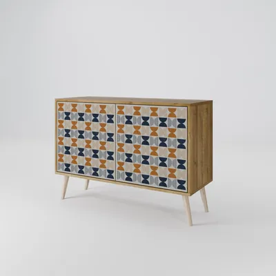 Produktbild von Spacerebels Kommode mit 2 Türen - Sideboard Komodenschrank - Highboard - Kleiderschrank Möbel - Wohnzimmer Schlafzimmer - 57,5×111×42 (HxBxT)