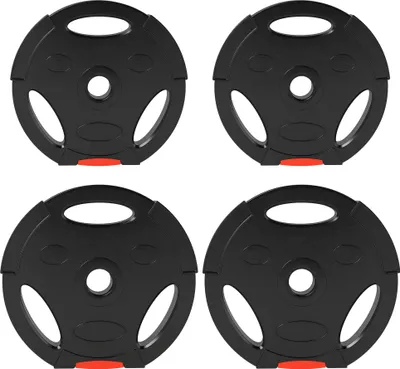Produktbild von SPORTNOW 4er-Set Hantelgewichte, 2 x 5 kg/7,5kg Gewichte, Hantelscheiben-Set, Gewichtsscheiben für 2,5 cm Hantelstange, Ø 30 mm Bohrung, Schwarz