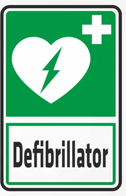 Produktbild von INDIGOS UG - Aufkleber - Sicherheit - Defibrillator - 600x400 mm