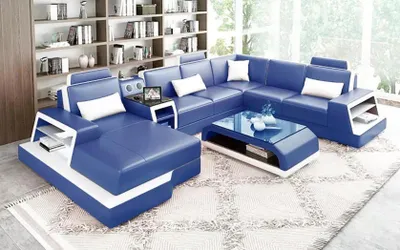 Produktbild von Design Wohnlandschaft Ecksofa Sofa Couch Sofas Eckgarnitur Couchen Neu Polster