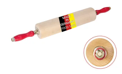 Produktbild von NXT Board Teigroller »Profi-Rollholz 35cm« Buchenholzwalze, Eisenachse mit Kugellager