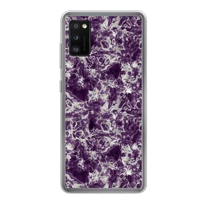 Produktbild von MuchoWow® Handyhülle Schutzhülle Hülle für Samsung Galaxy A41 Marmor - Lila - Silber - Muster Silikon Softcase Handy Hülle - Mobiltelefon
