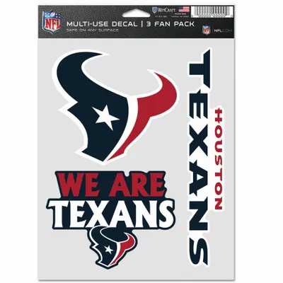 Produktbild von NFL Aufkleber Multi-Use 3er Set 20x15cm - Houston Texans