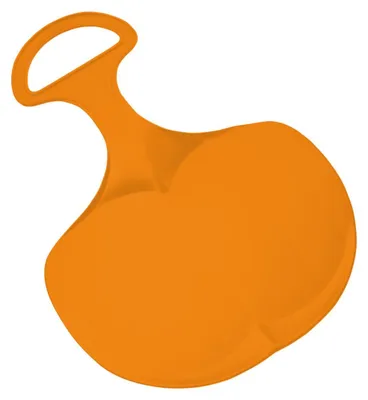Produktbild von Lenkschlitten für Kinder & Erwachsene - robuster Poporutscher mit Griff für die Wintertage - Schlitten Germany - standard-orange
