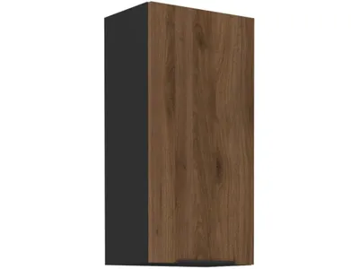 Image de Armoire murale haute TOVA - largeur 45 cm, noyer okapi / noir