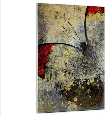 Produktbild von Bilder auf glas - Einteilig - Schmetterling Abstraktion - 80x120cm - Glasbilder - Wandbilder - Bilder - Wanddekoration aus Glas - Glas Bilder - Wandbild auf Glas - GPA80x120-3678