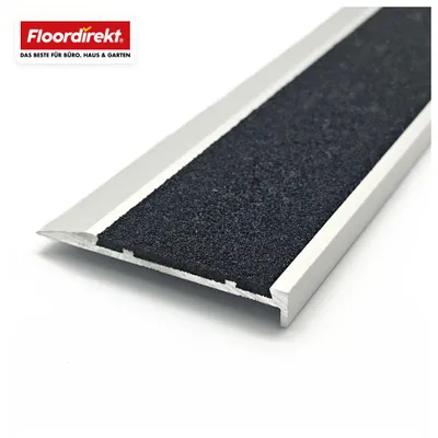 Produktbild von Treppenkantenprofil Tech aus Aluminium mit Carborundum Anti-Rutschstreifen rutschhemmend Länge: 100 cm