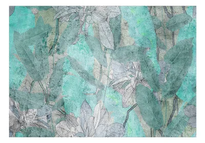 Produktbild von Vlies Fototapete Blätter 450x315 cm Tapeten Wandtapete XXL Abstrakt Natur Botanik Pflanzen b-C-0973-a-a