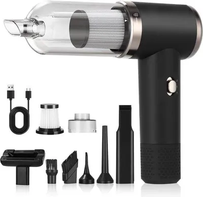 Obrázek produktu pro Ruční vysavač Zaxiva, bezdrátový vysavač do auta s výkonem 6500Pa, multifunkční bezdrátový mini vysavač, 2 rychlosti, 90W