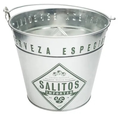 Produktbild von Salitos Bier Kühler Metall Eimer Ice Bucket Cooler Flaschen Getränke Kühler Eis