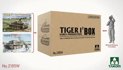 Immagine prodotto di TAKOM MODEL TAK2195W TIGER I² prima produzione Scatola e Wittmann in scala 1:16