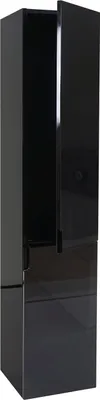 Produktbild von Hängeschrank HWC-B19, Midischrank Hochschrank Badezimmer Badmöbel, hochglanz 150x30cm  schwarz