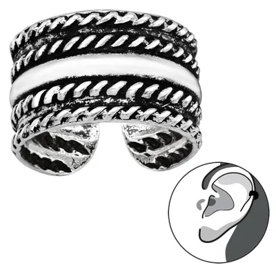Produktbild von Ohrklemme Silber 925: Ear Cuff Ohrring ohne Loch tragbar Modell 12