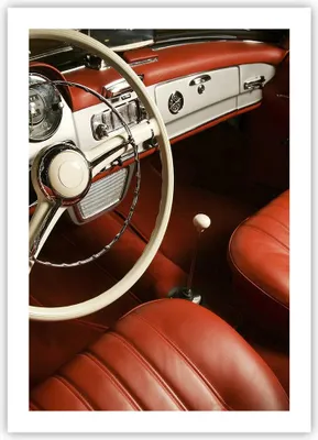 Produktbild von Poster - Poster ohne Rahmen - Auto Innenraum Klassisch - 50x70 cm - Wand Bild - Wanddeko - Wandbilder - Kunstposter - Wandposter - Bilder - Kunstdruck - Wanddekoration - Wandbild - P2XPA50x70-0149