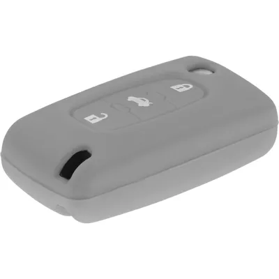 Produktbild von PhoneNatic Silikon Schlüssel Hülle kompatibel mit der Peugeot 307 / 408 / 407 / 607 3-Tasten Fernbedienung in grau Klappschlüssel 3-Key