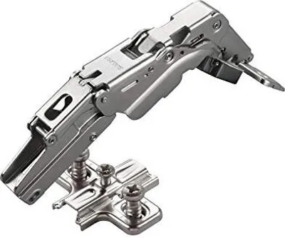 Produktbild von 2 x Salice Topfband 155° Serie 200 Bohrbild T52 Mittelanschlag inkl. Kreuz-Montageplatte Höhe 6 mm mit vormontierten Euroschrauben und Langlochverstellung Möbelscharnier von SOTECH