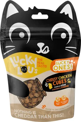Produktbild von Lucky Lou 44931, Snacks, Katze, Universal, Käse, Huhn, 80 g, Gluten-frei