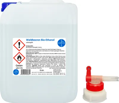 Produktbild von Waldbeeren Alkohol I Kamin-Ethanol I vollvergällt I 5 Liter I Bioethanol I inkl. 1 x AGH I HERRLAN-Qualität I Germany