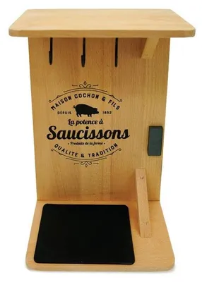 Wurstbrett aus Holz mit Messerhalter, 30,5 x 20 x 10,5 cm