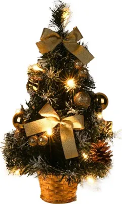 Immagine prodotto di Albero di Natale artificiale da 40 cm con illuminazione a LED, decorazione da tavolo per le feste natalizie