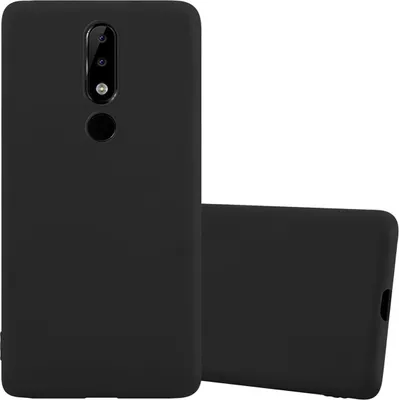 Produktbild von Cadorabo Hülle für Nokia 5.1 PLUS / X5 Schutzhülle in Schwarz Handyhülle TPU Silikon Etui Case Cover