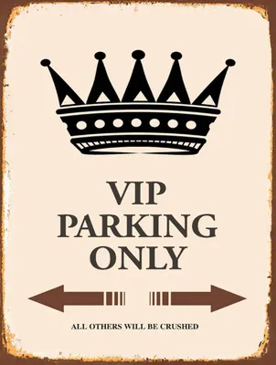 Produktbild von vianmo Holzschild 40x30 cm VIP Parking only all others