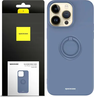 Immagine prodotto di Custodia in silicone SPACECASE Custodia ad anello in silicone per iPhone 14 Pro Max Blu
