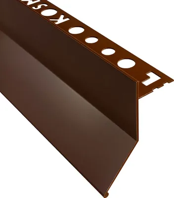 Produktbild von Alu Balkon Terrasse abtropf Profil Fliesenschiene Profil Schiene L300cm 10mm braun