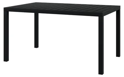 Produktbild von Gartentisch Schwarz 150x90x74 cm Aluminium und WPC