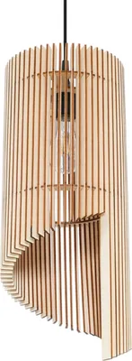 Image de Lampe pendante ALEXIA en bois 1xE27 15W bois 120x21x21cm Sollux Lighting