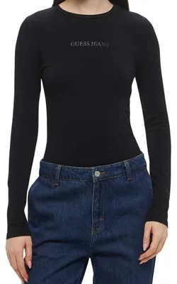 Obrázok produktu pre Guess - Dámske body „Jeans“, úzke, s dlhými rukávmi NA881 (XXL) (čierne)