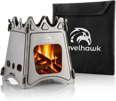 Produktbild von Travelhawk Mini Houtkachel Camping Kooktoestel