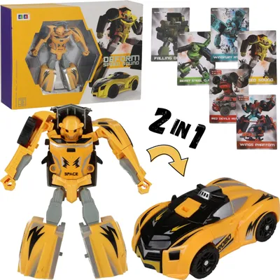Produktbild von 2-in-1 Roboter + Karten, transformierbares Roboterauto, Kinderspielzeug 3+