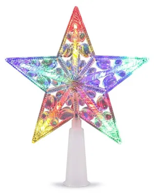 Lichterkette mit 3 AA-Batterien, Sterne, 21 cm, RGBY