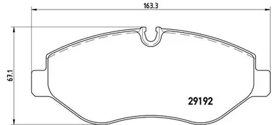 Produktbild von Brembo Bremsbelagsatz, Scheibenbremse Vorderachse P 50 085