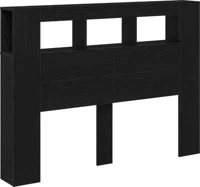 Immagine prodotto di vidaXL, testiera letto LED, colore nero, effetto legno di quercia, materiale: legno composito