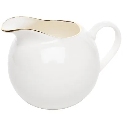 Obrázek produktu pro Džbán na mléko PORCELAN Milk Pitcher Gold Rim 260 ml