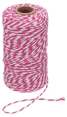 Baumwoll-Küchengarn 2 mm x 100 m, Backgarn, Rosé-Weiß