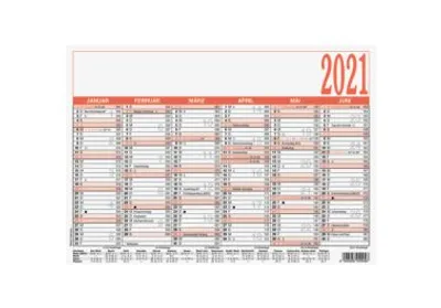 Produktbild von ZETTLER 609848 Tafelkalender - A5 quer, 6 Monate / 1 Seite, Karton