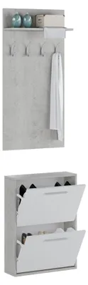 Produktbild von Sestola - Garderobe, 54x28x181h cm Beton Grau, Kleiderständer