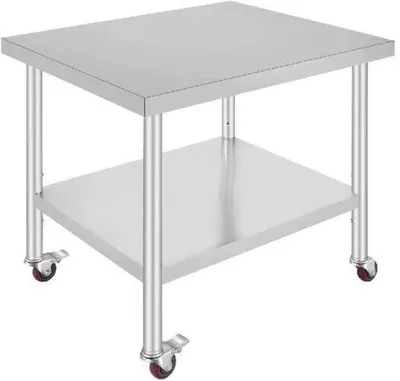 Obrázok produktu pre Nastaviteľná kuchynská pracovná doska – strieborná – nerezová oceľ – 95 x 61 cm