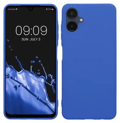 Produktbild von kwmobile Handyhülle für Samsung Galaxy A06 Hülle - TPU Case - Kabelloses Laden - Schutzhülle Cover in Baltik Blau