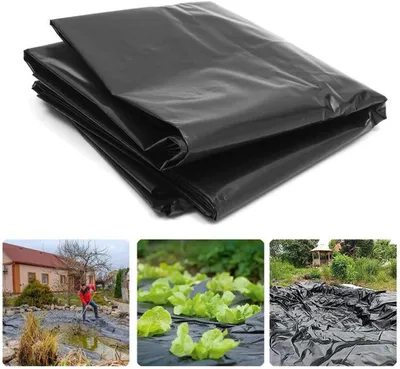 Obrázek produktu pro Unyqoos® Černá polyetylenová fólie pro zahradnické práce a skleníky, odolná proti roztržení a opakovaně použitelná
