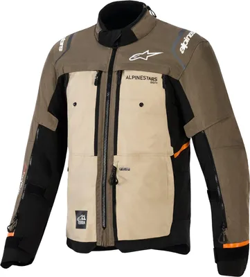 Image de Veste de moto textile imperméable Alpinestars Cusco Drystar, marron/gris, 4XL