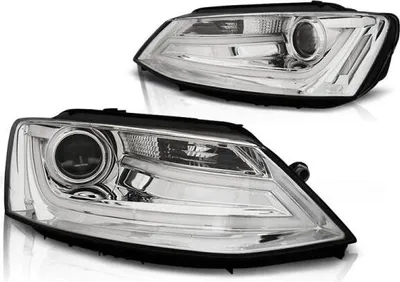 Produktbild von Scheinwerfer LED Tagfahrlicht Optik passend für VW Jetta 6 Bj. 11-18 Chrom LTI
