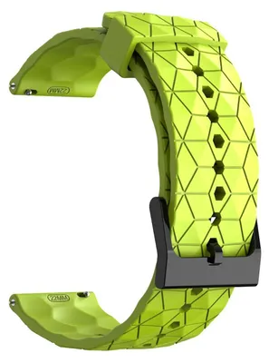 Produktbild von Für Samsung Galaxy Watch 7 44 / 40mm / FE Silikon Fußball Design Ersatz Arm Band Hellgrün